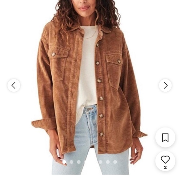 Faherty Beige Corduroy Women’s Jacket Size L Cabincore Coastal Cowgirl Western - Picture 7 of 7